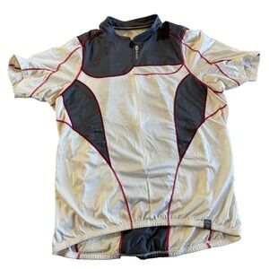 SUGOI Cycling Jersey Large‎ Gray Mens Bike Biking Pockets Cycle